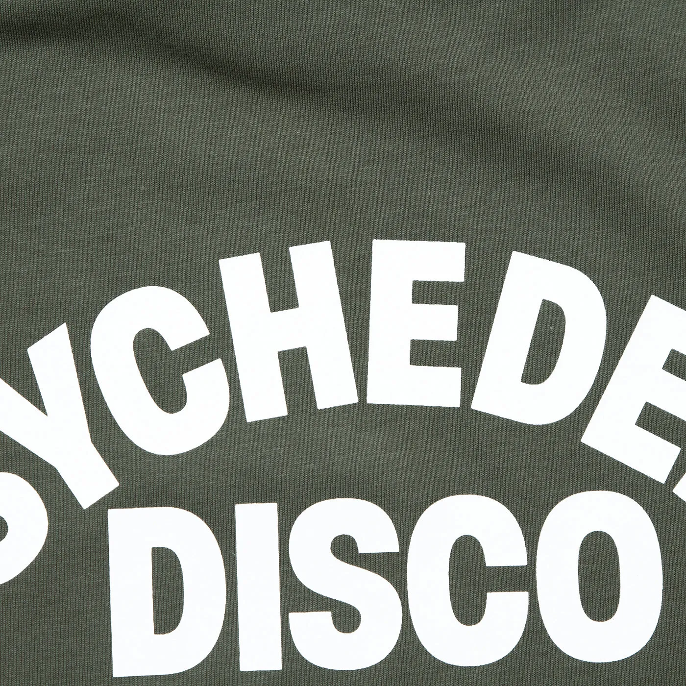 1972 Psychedelic Disco Front Print - Tshirt - Khaki