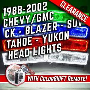 1988-2002 Chevrolet GMC CK Blazer SUV Truck Headlights ORACLE ColorSHIFT Halos   RGB Controller