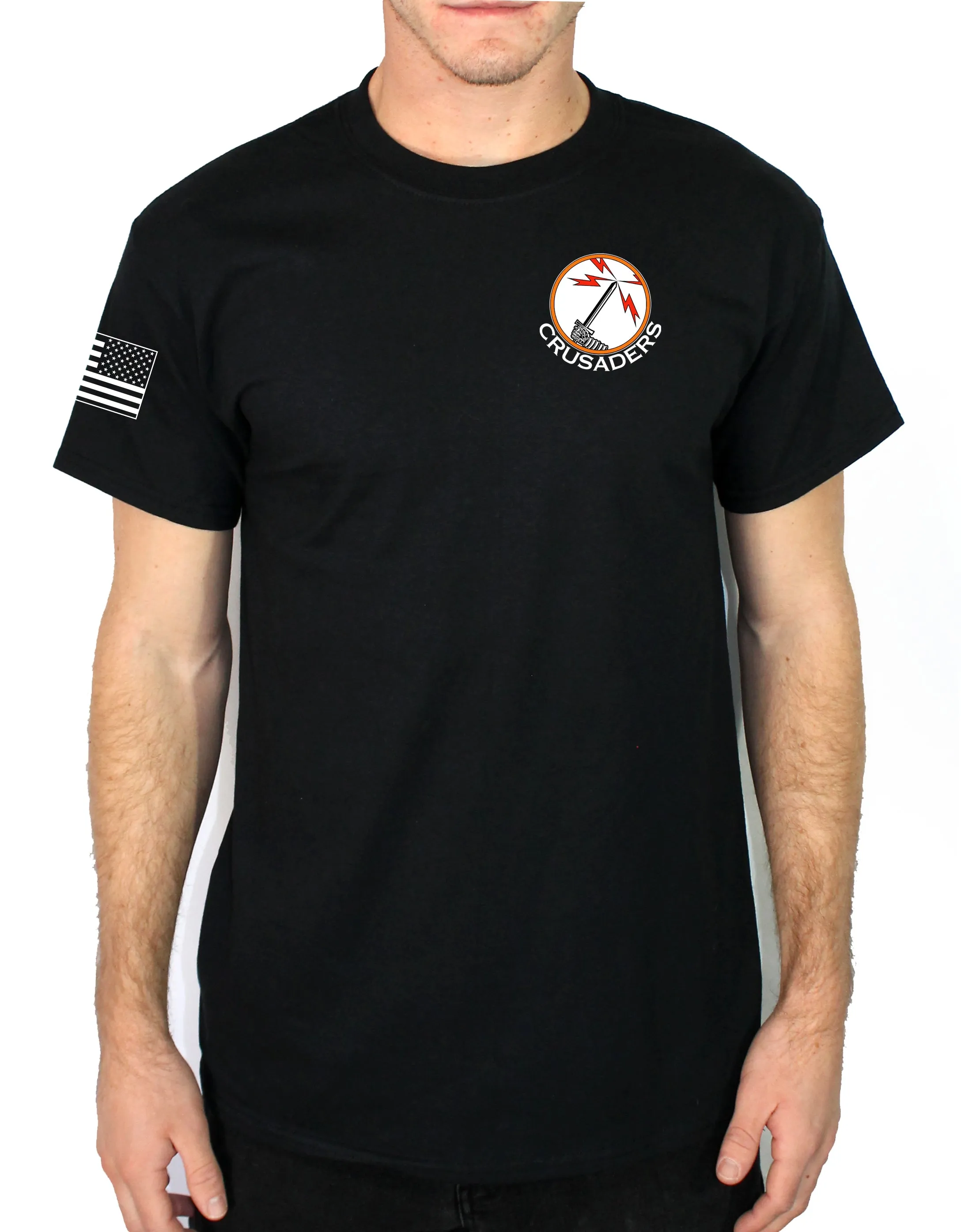 50-50 Blend Black Unisex PT Short Sleeve Shirt. Approved for PT