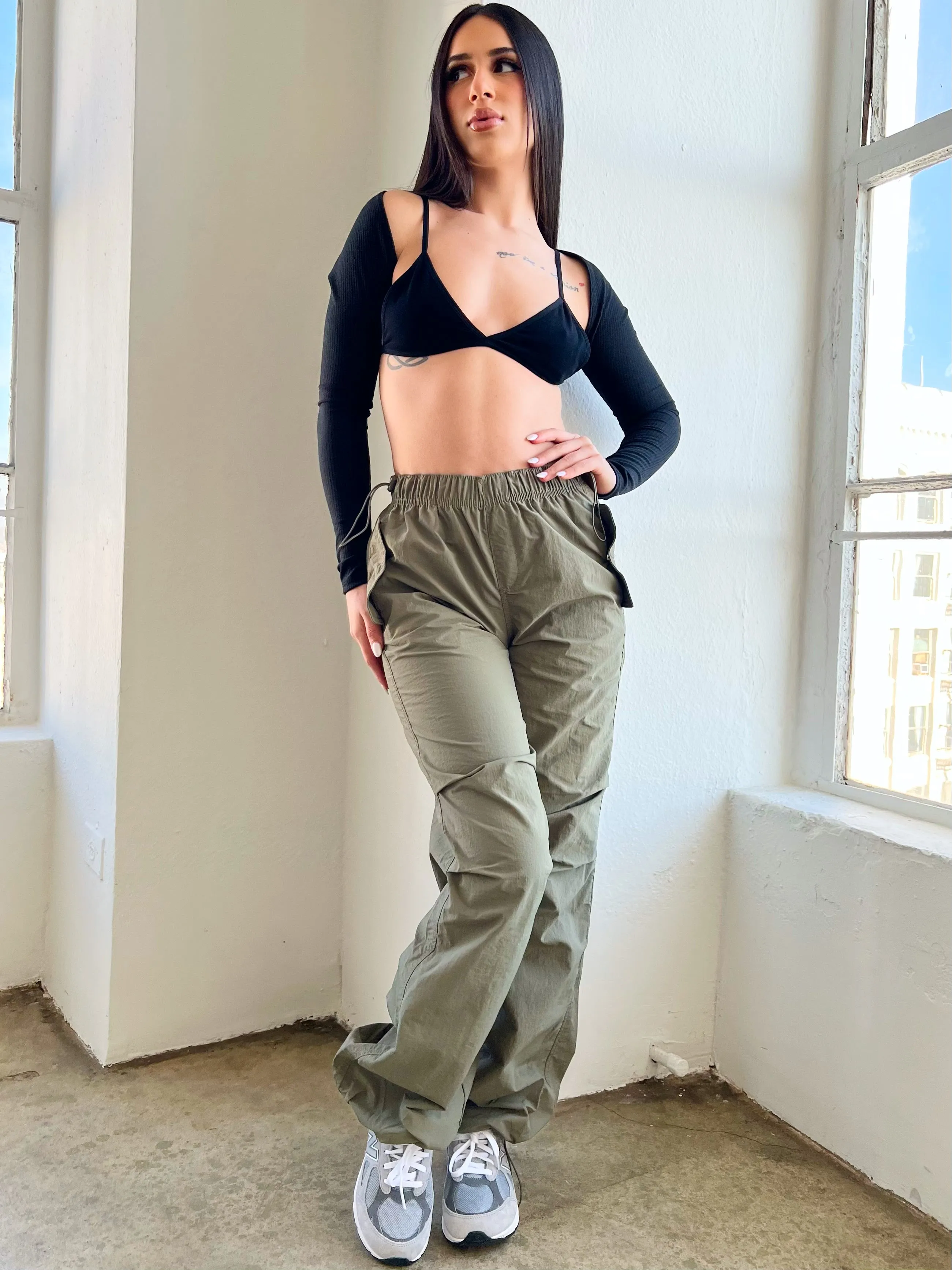 Alexa Cargo Pants (Olive)