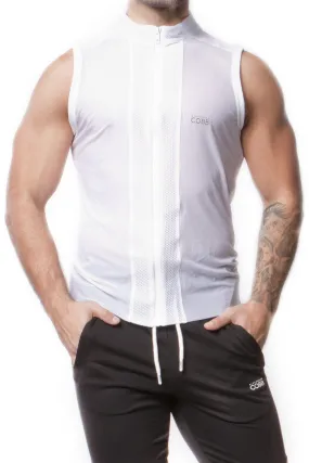 ALEXANDER COBB SLEEVELESS TRANSPARENT WHITE