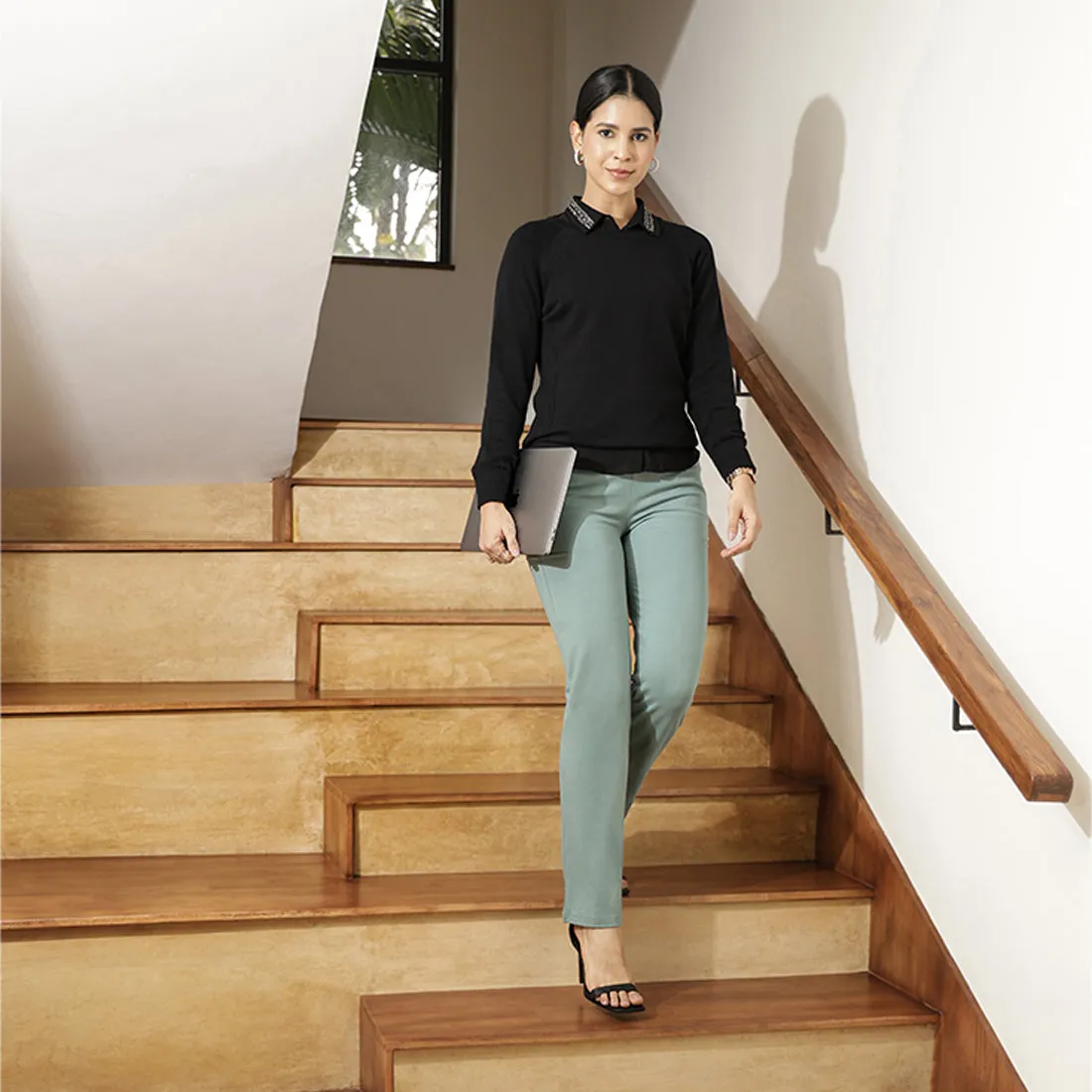 AM:PM Cotton Straight Pants