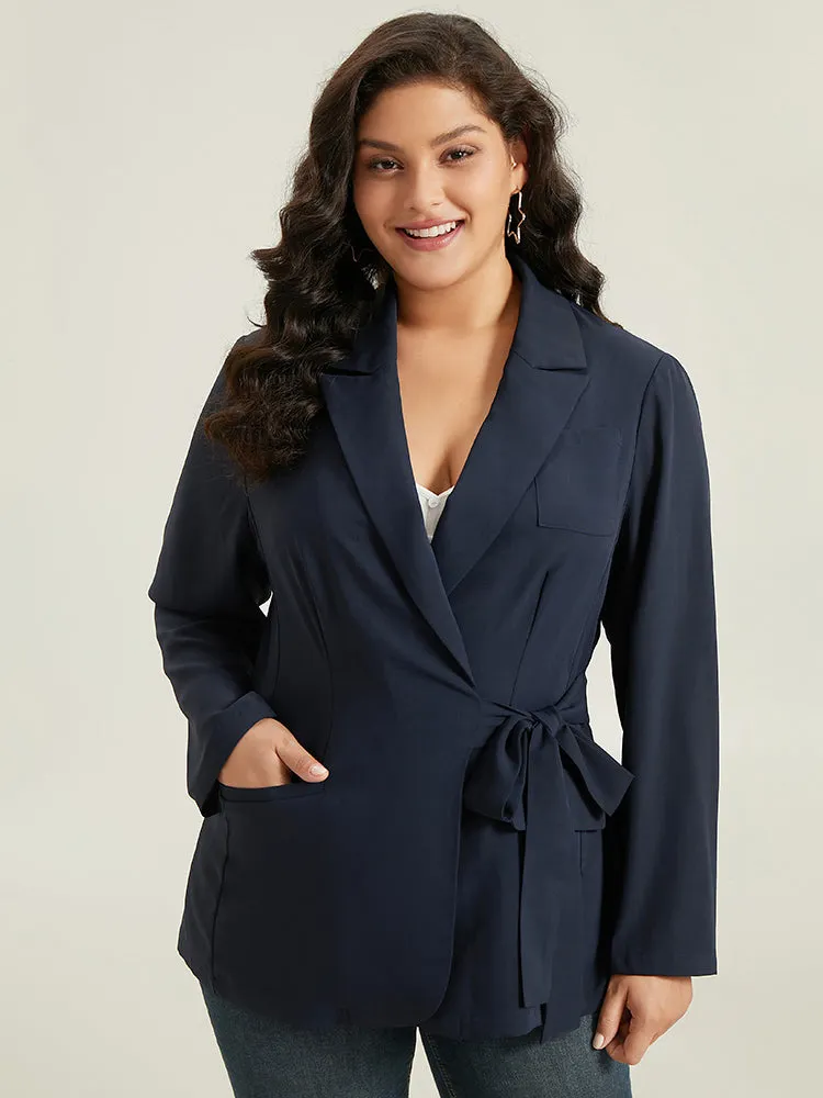 Anti-Wrinkle Suit Collar Knot Pocket Blazer