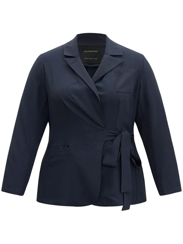 Anti-Wrinkle Suit Collar Knot Pocket Blazer