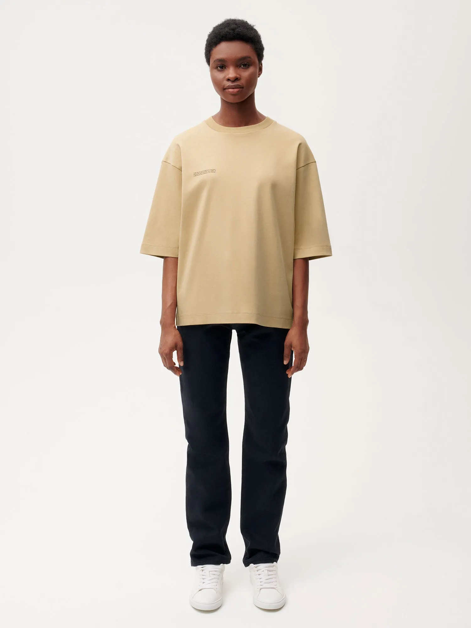 Archive Natural Dye Boxy T-shirt—chestnut beige