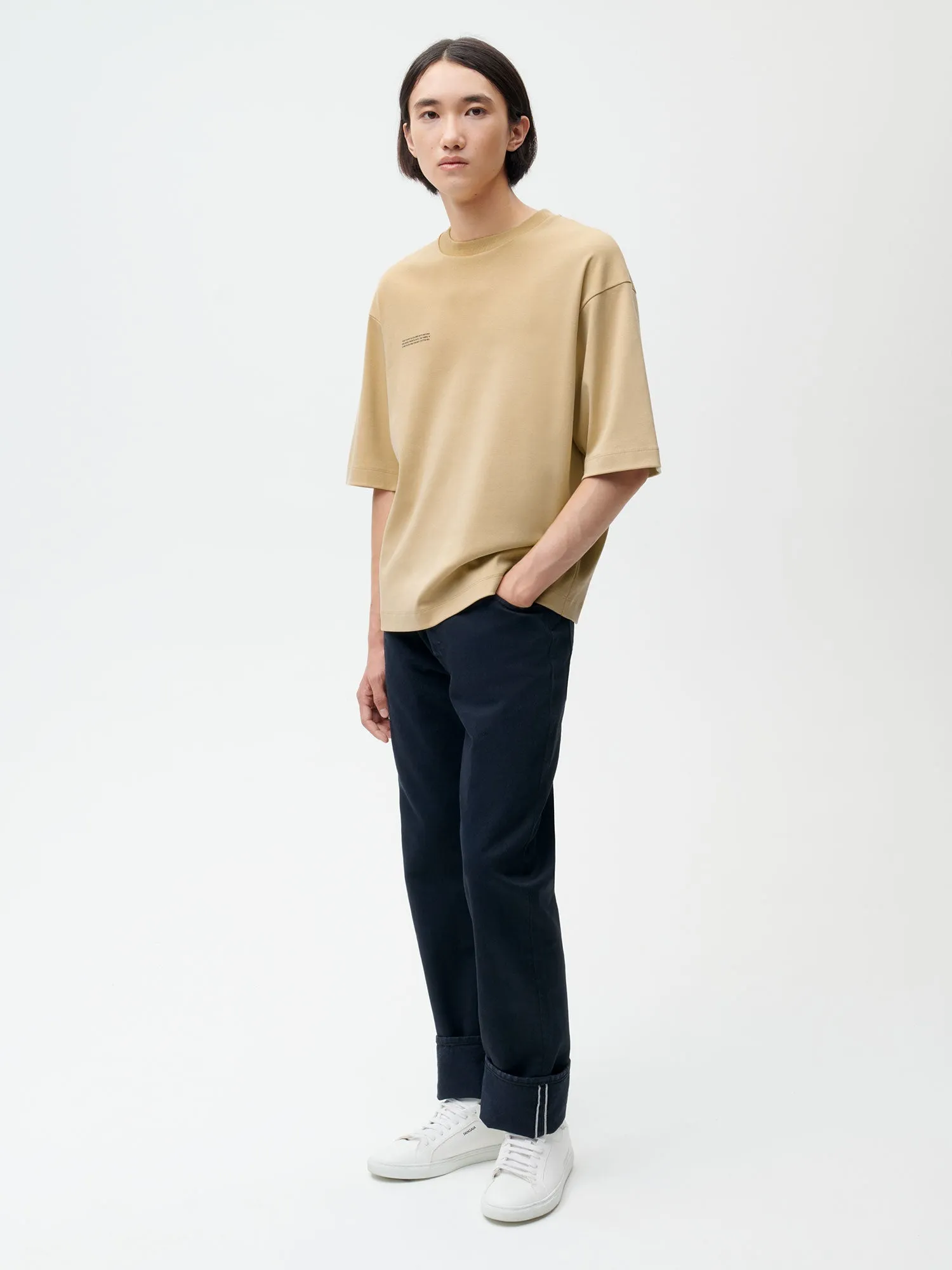 Archive Natural Dye Boxy T-shirt—chestnut beige