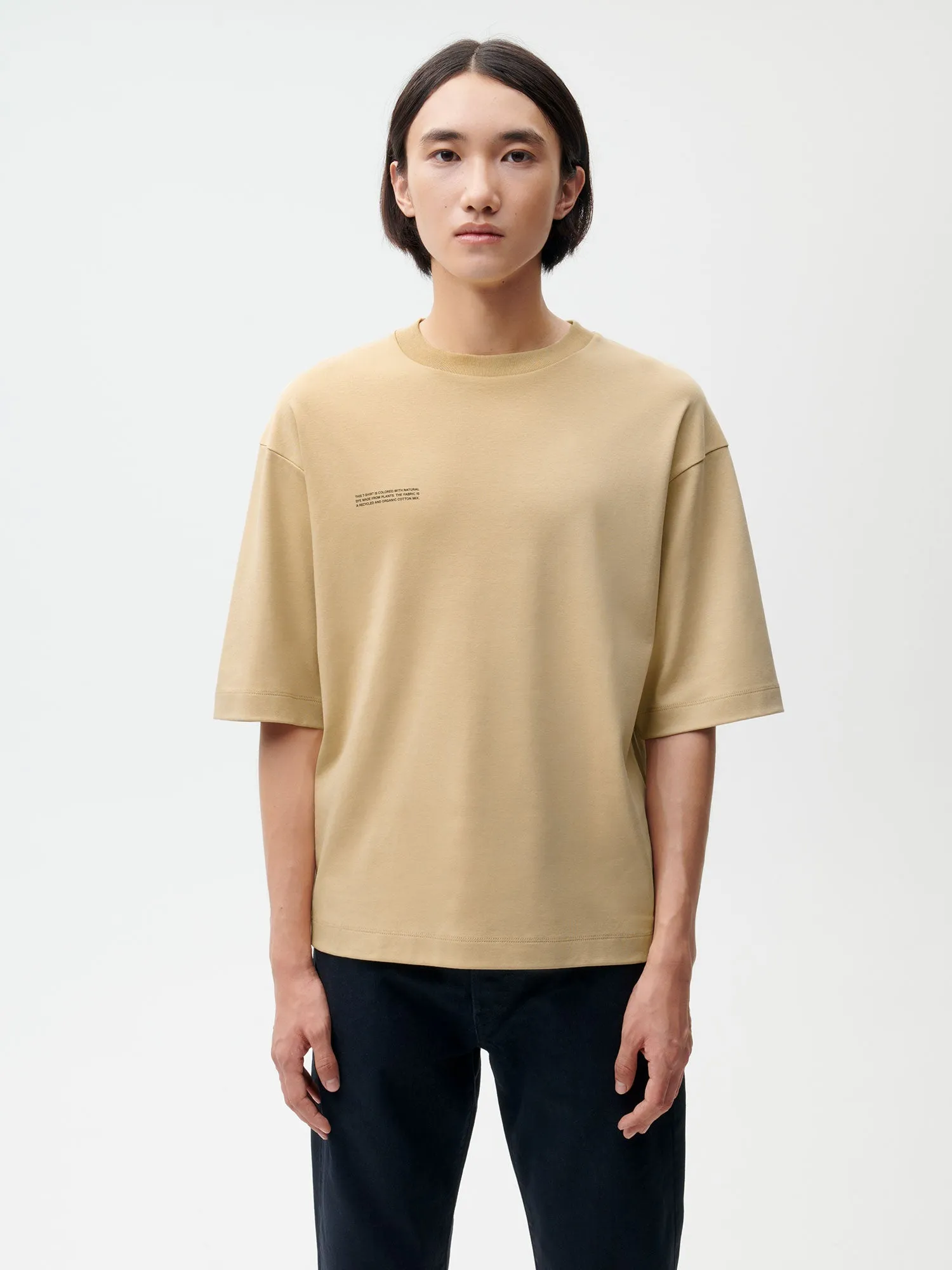 Archive Natural Dye Boxy T-shirt—chestnut beige