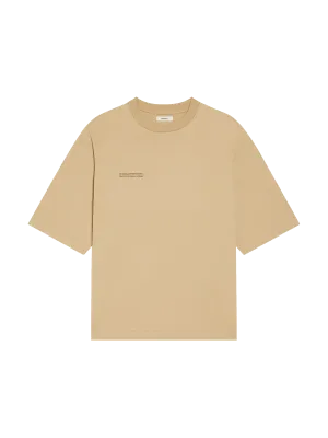 Archive Natural Dye Boxy T-shirt—chestnut beige