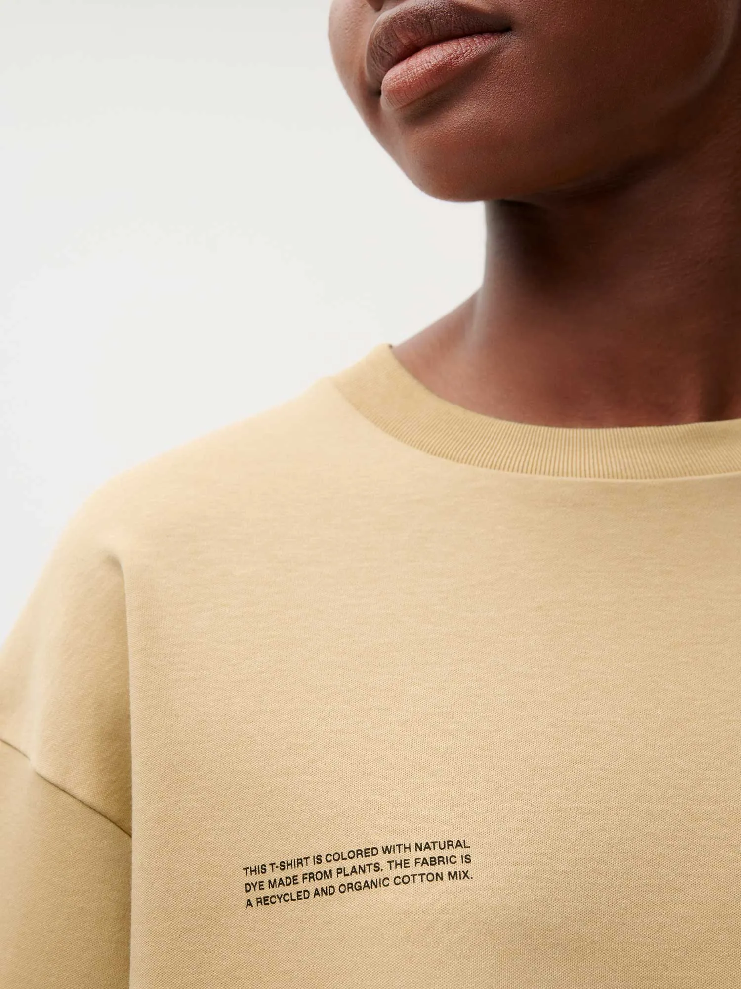 Archive Natural Dye Boxy T-shirt—chestnut beige