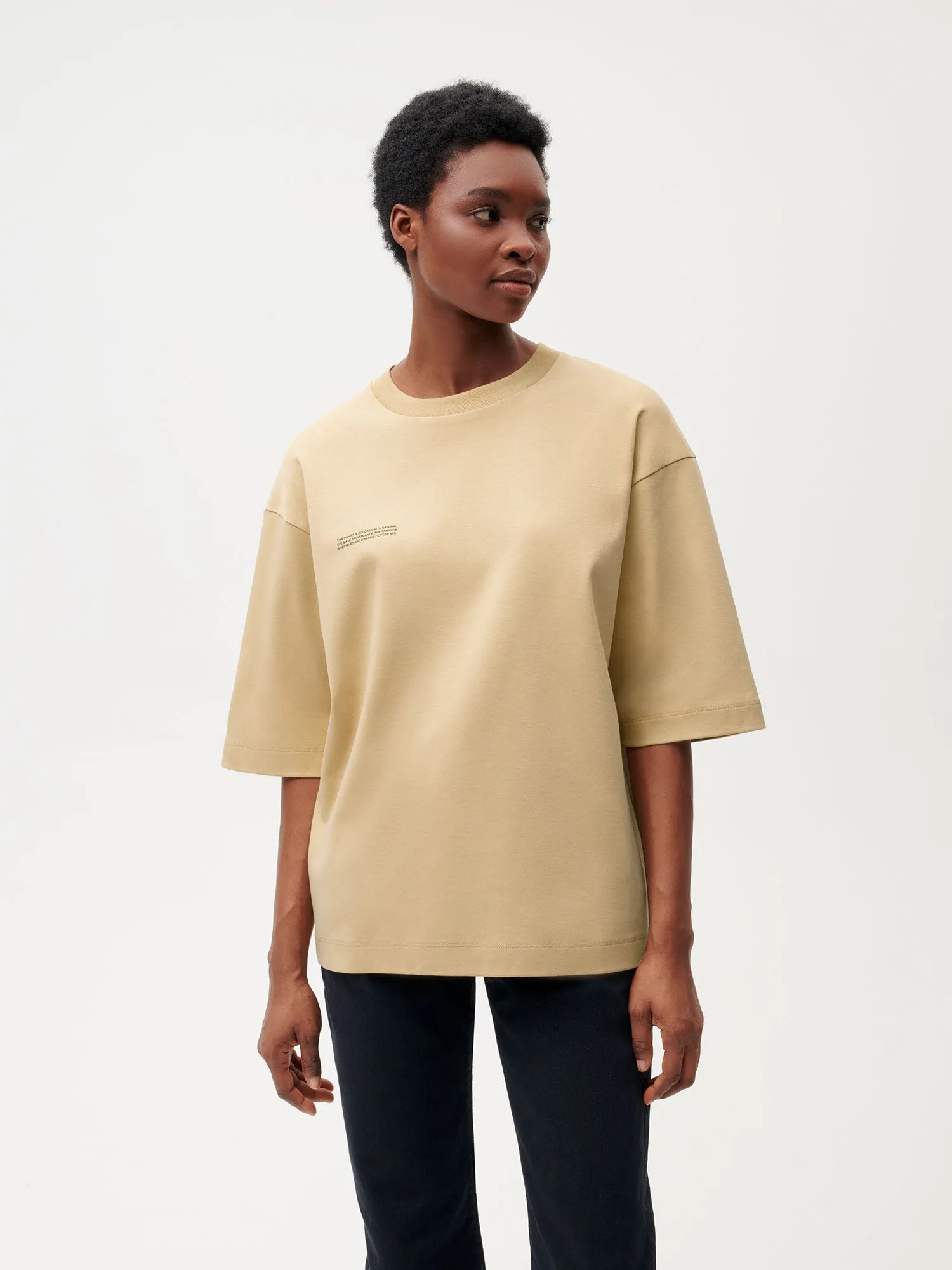 Archive Natural Dye Boxy T-shirt—chestnut beige