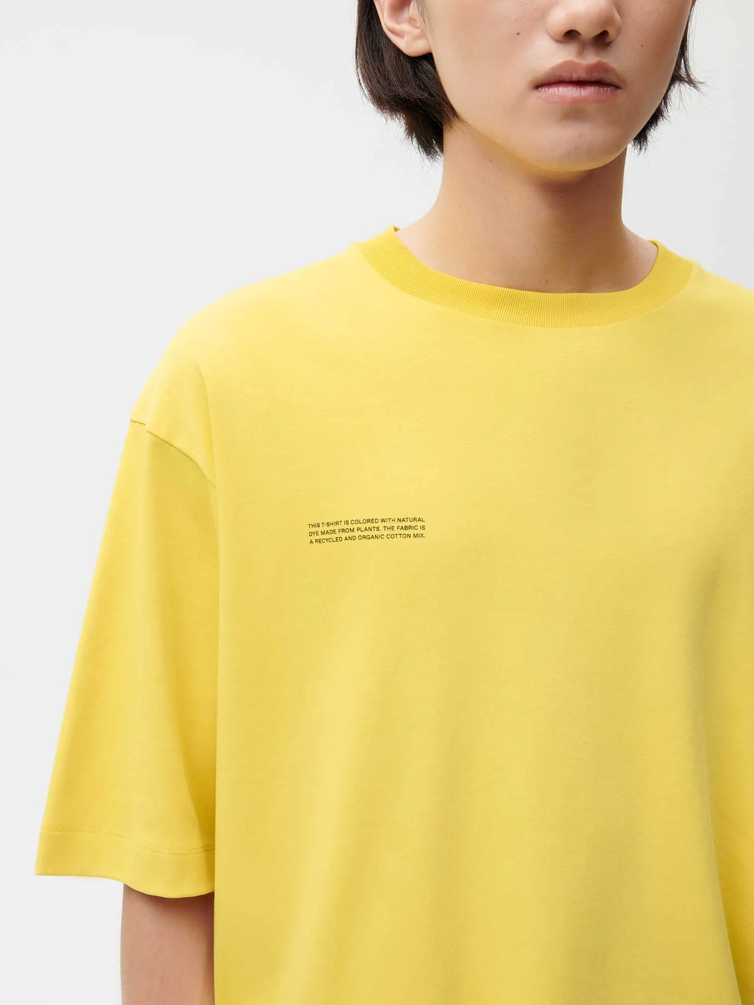 Archive Natural Dye Boxy T-shirt—thyme yellow