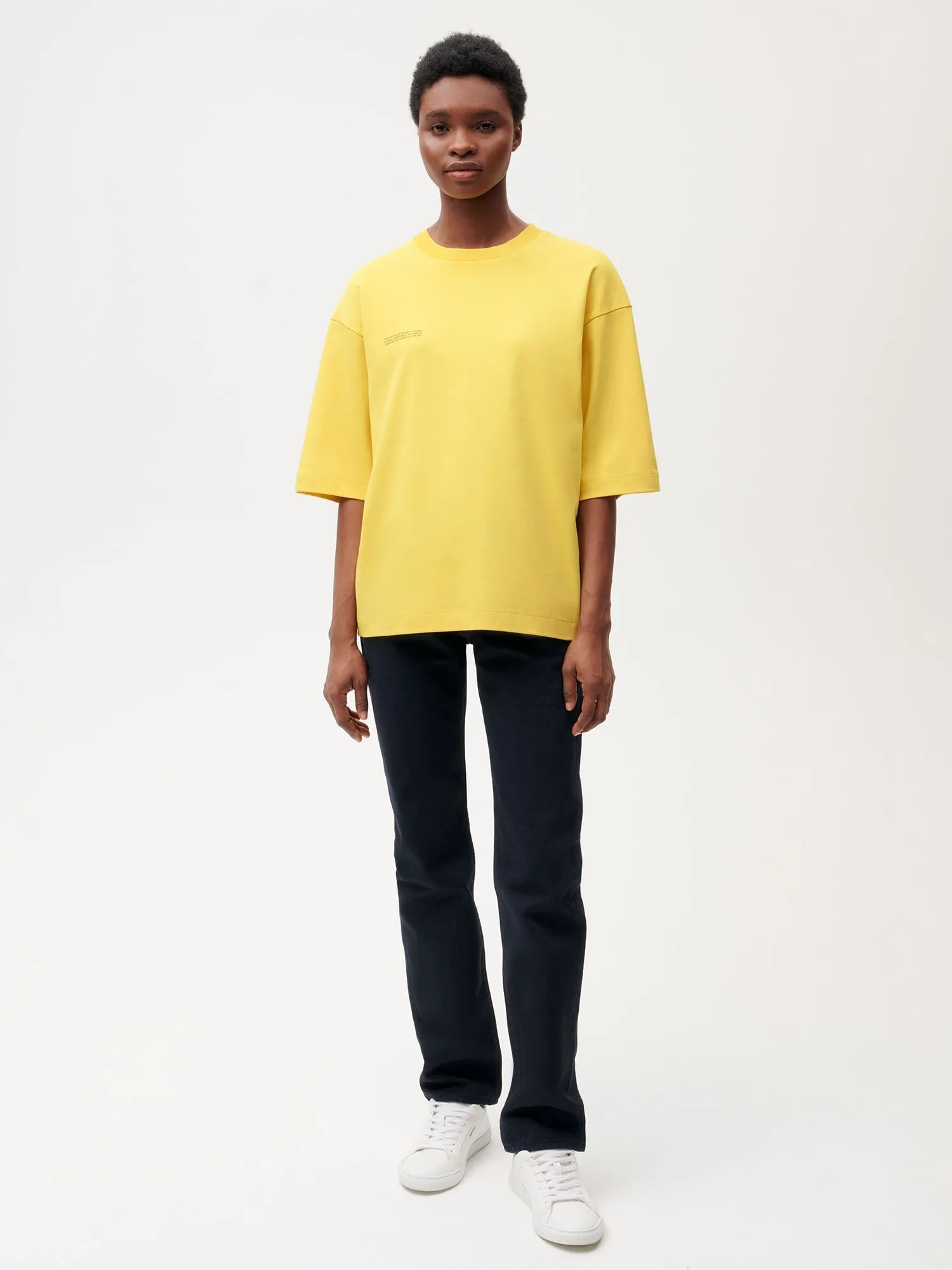 Archive Natural Dye Boxy T-shirt—thyme yellow