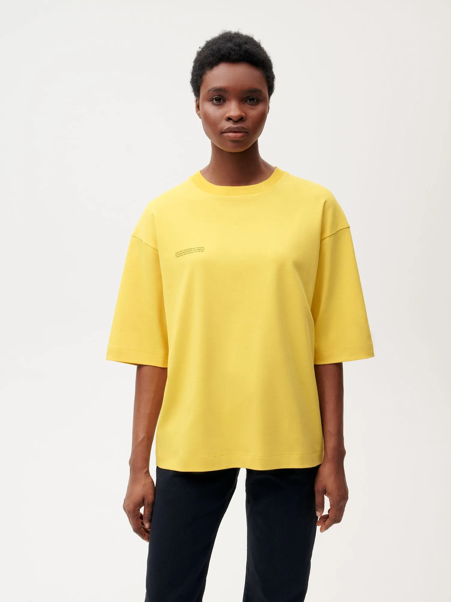 Archive Natural Dye Boxy T-shirt—thyme yellow