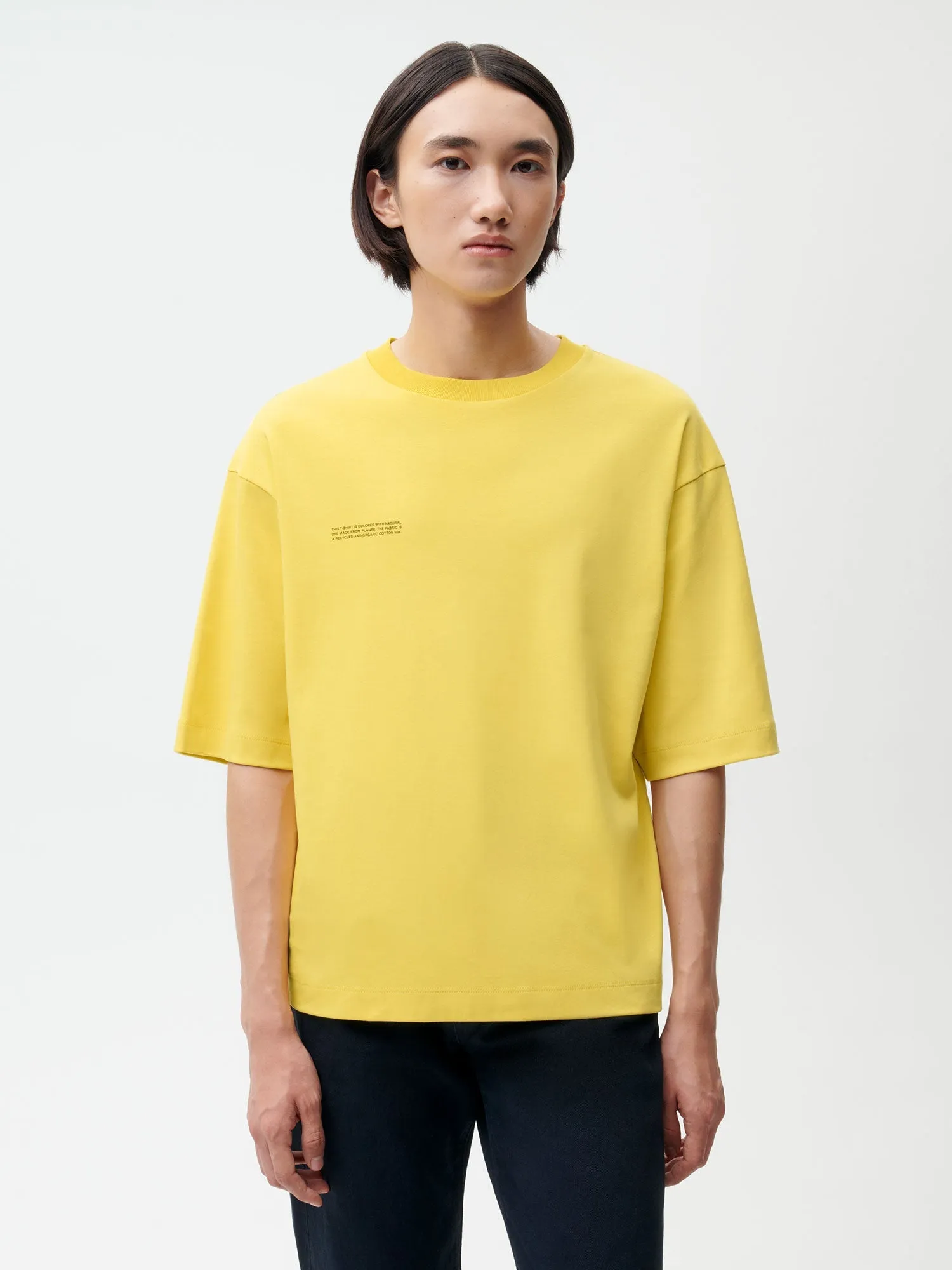 Archive Natural Dye Boxy T-shirt—thyme yellow