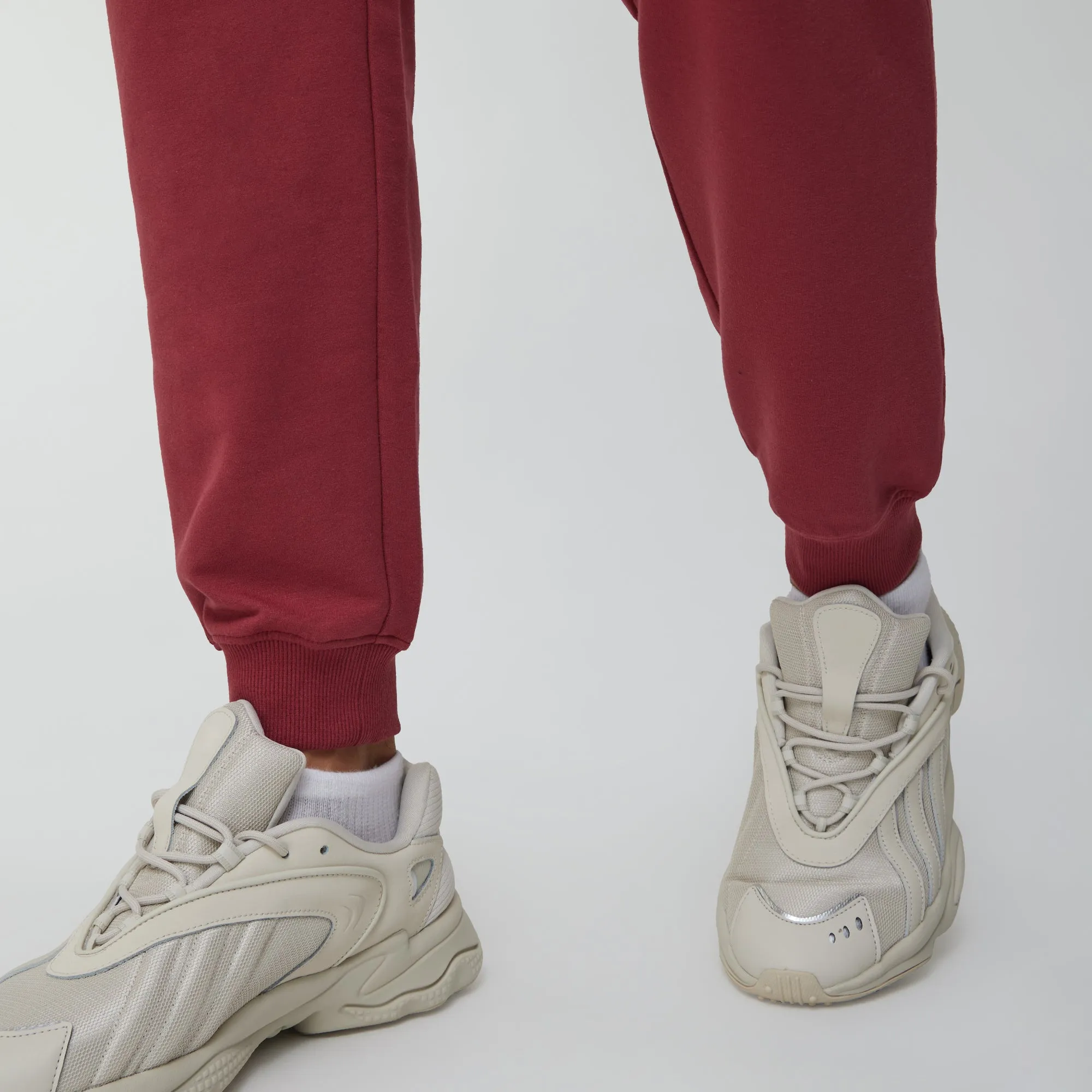 Ascent French Terry Cotton Blend Joggers Crimson Red