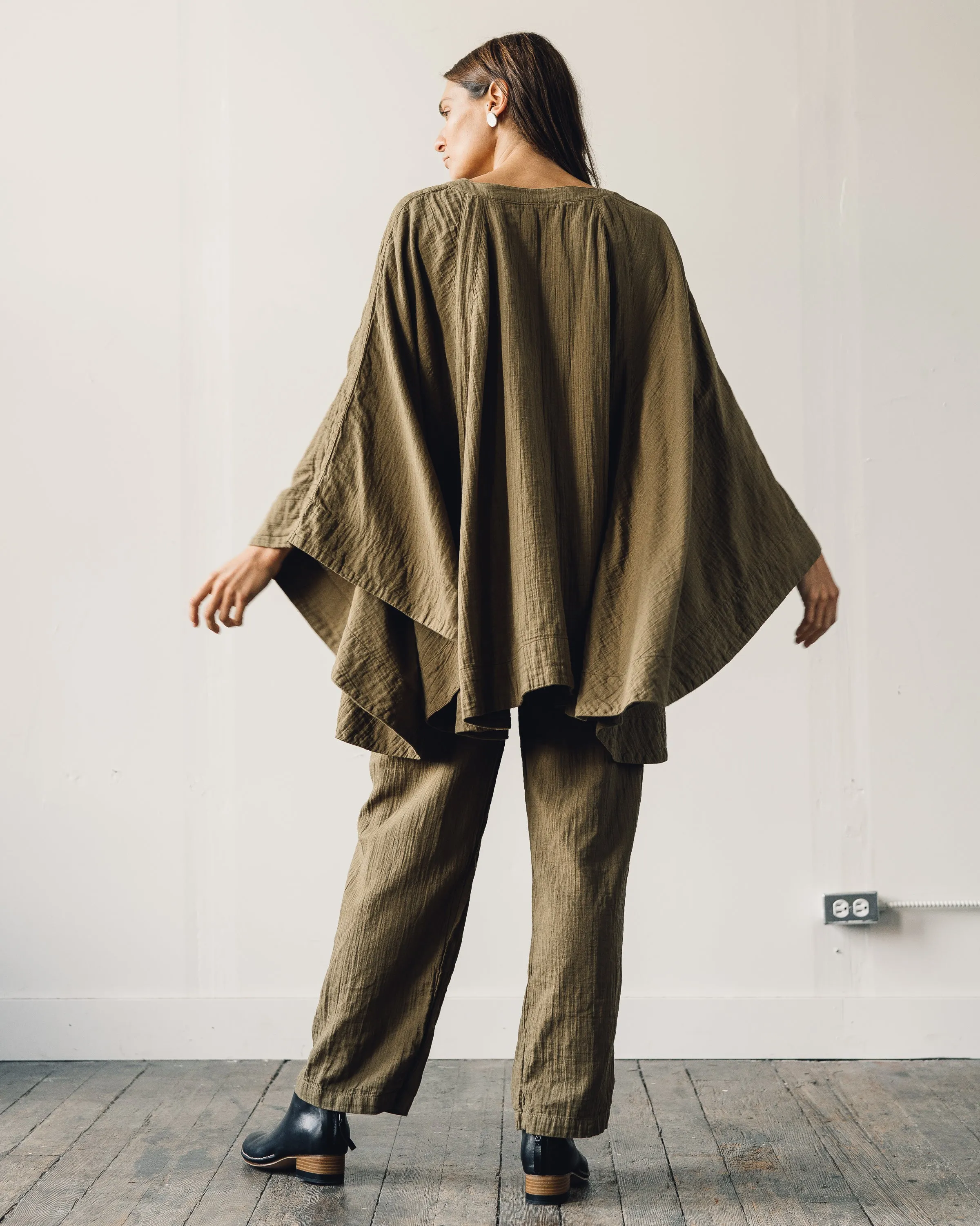 Atelier Delphine Autumn Poncho, Kelp