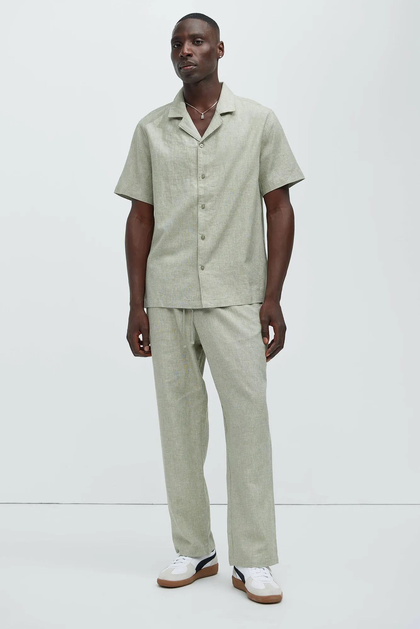 Bahamas Linen Shirt - Green