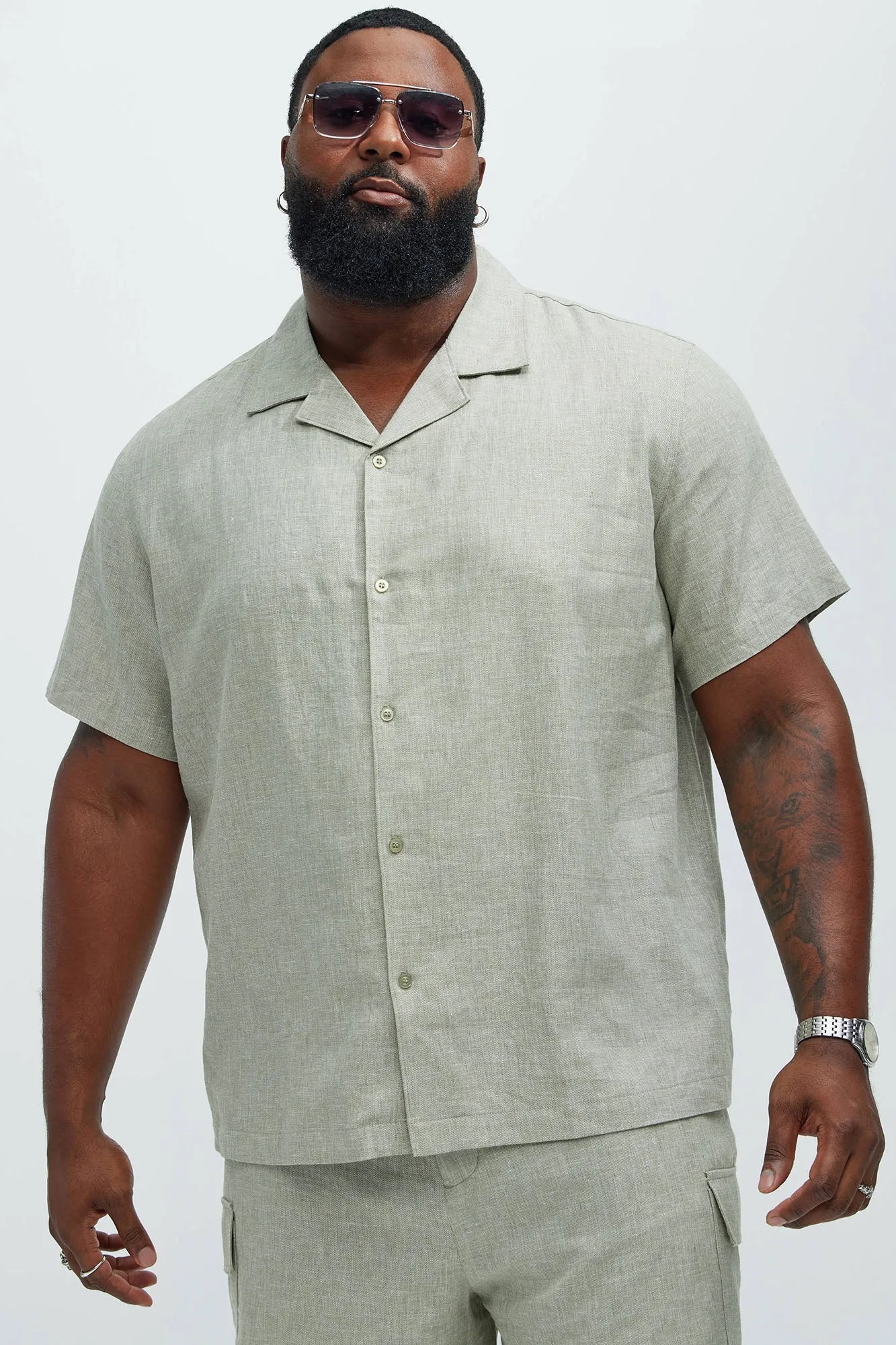 Bahamas Linen Shirt - Green