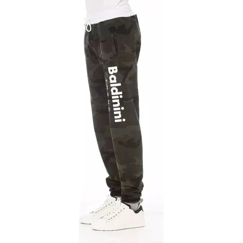 Baldinini Trend Green Cotton Men Sport Pant