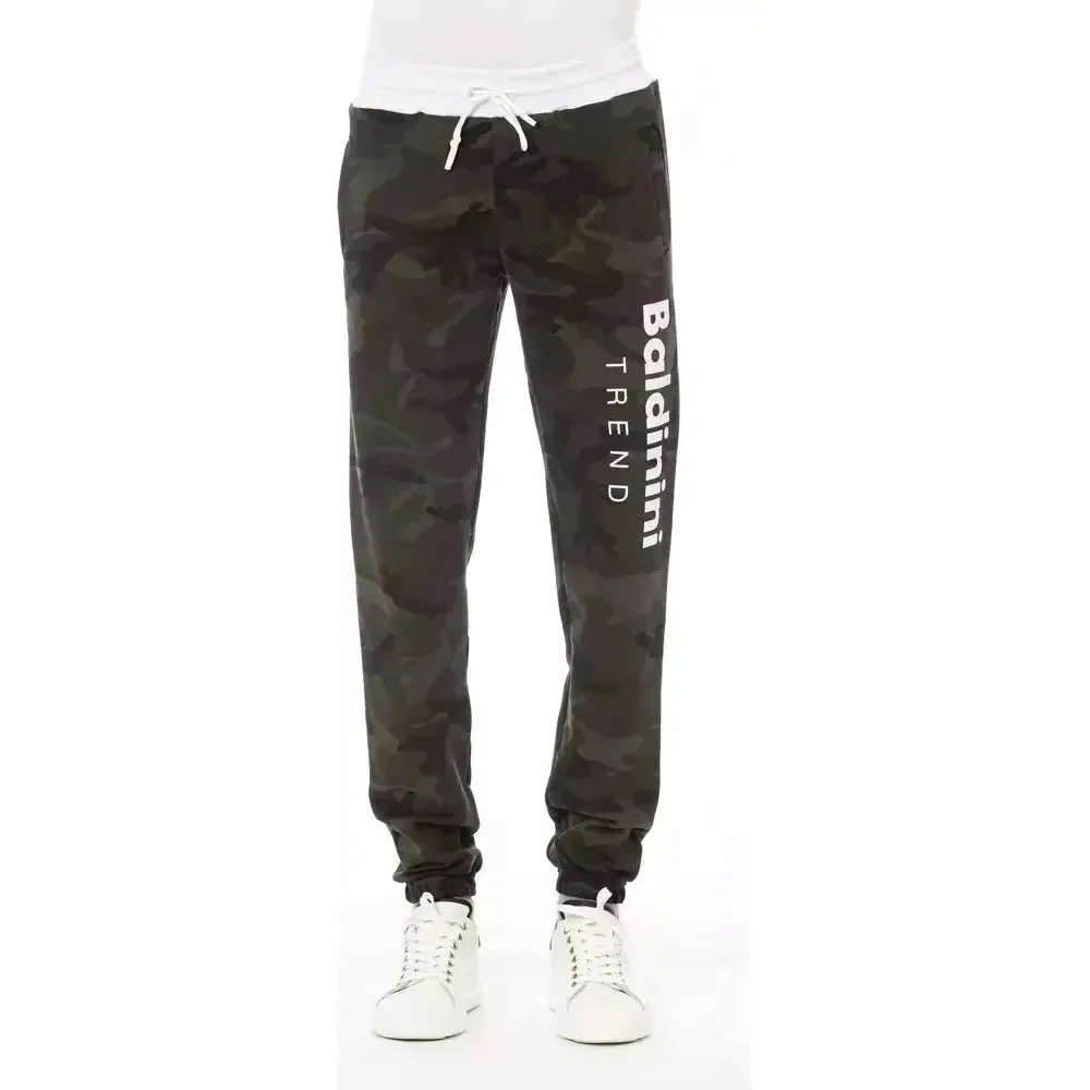 Baldinini Trend Green Cotton Men Sport Pant