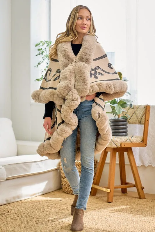 Beige Faux Fur Coat