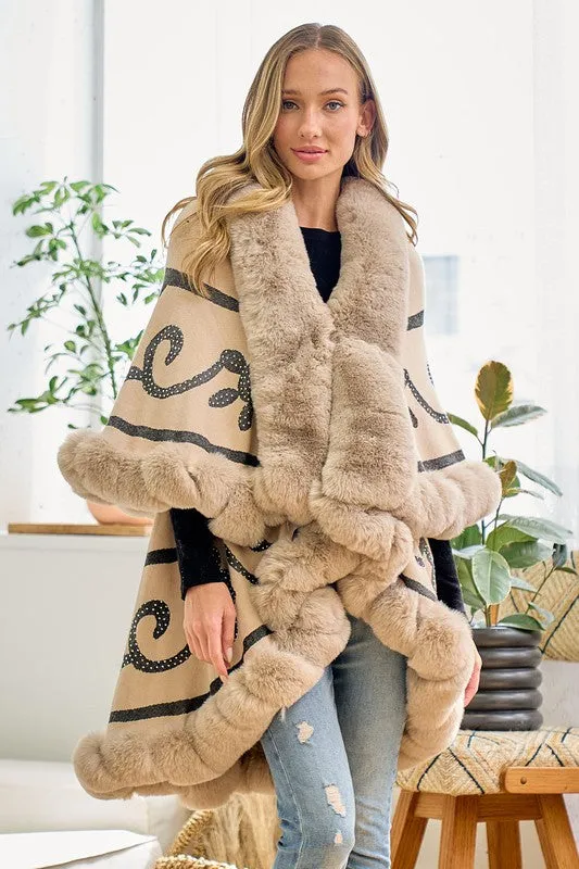 Beige Faux Fur Coat