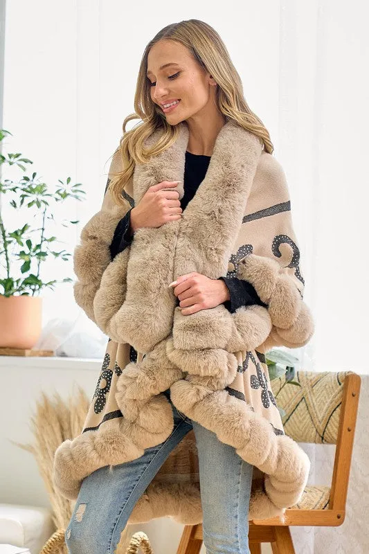 Beige Faux Fur Coat