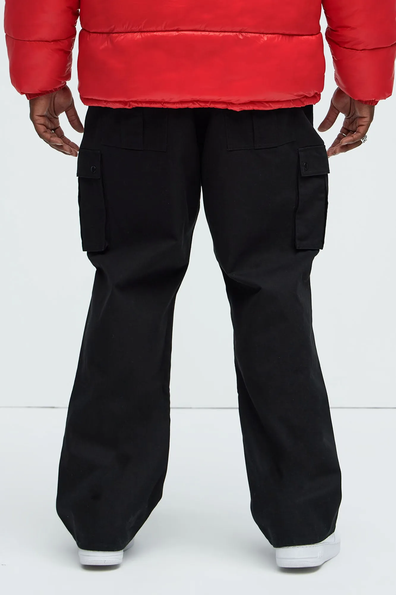 Berry Straight Cargo Pants - Black