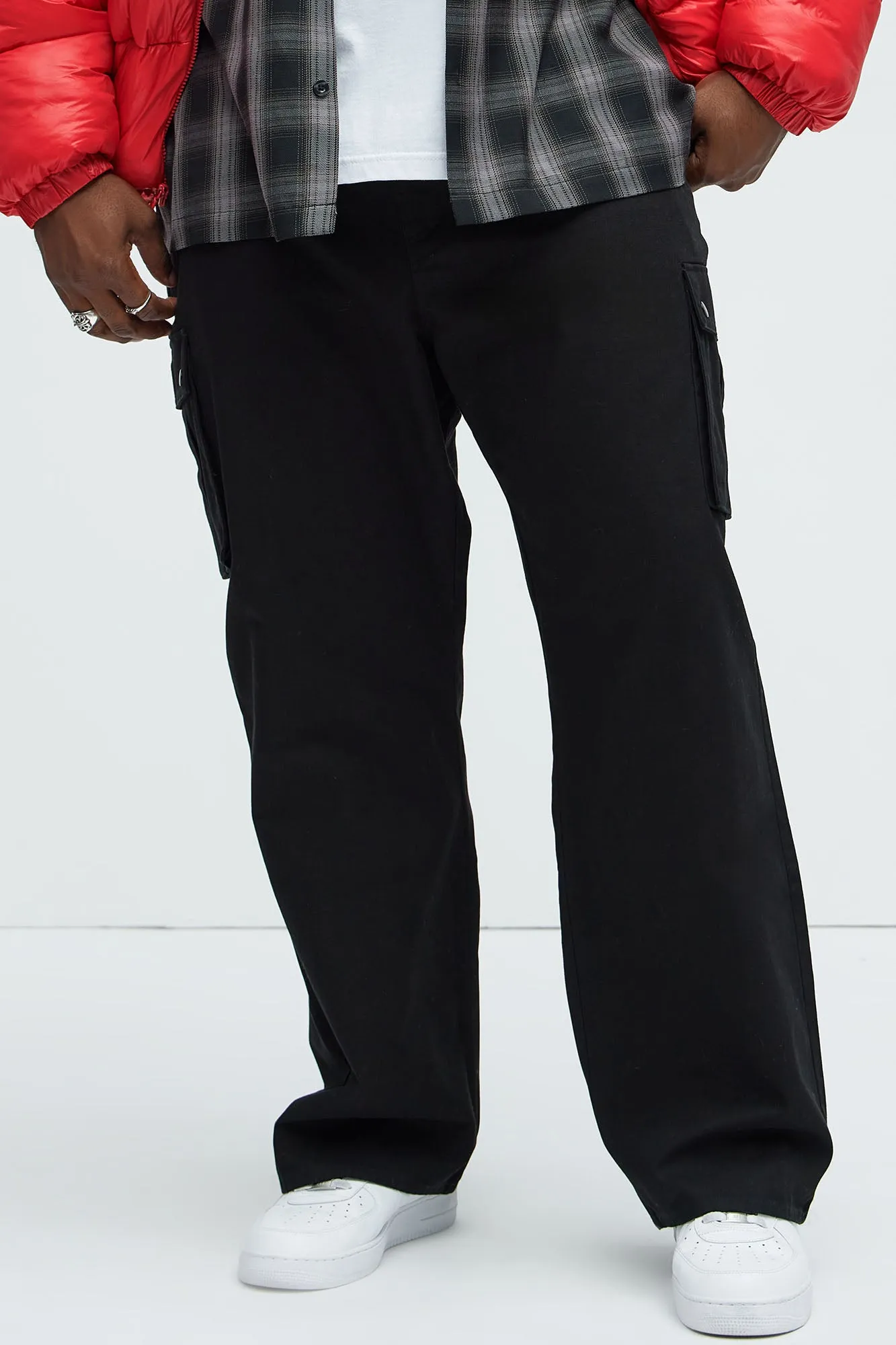 Berry Straight Cargo Pants - Black