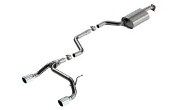 BORLA 140923 Exhaust System Cat-Back S-Type Bright Chrome On T-304 Stainless Steel Tips for SUZUKI Jimny 2018-2023