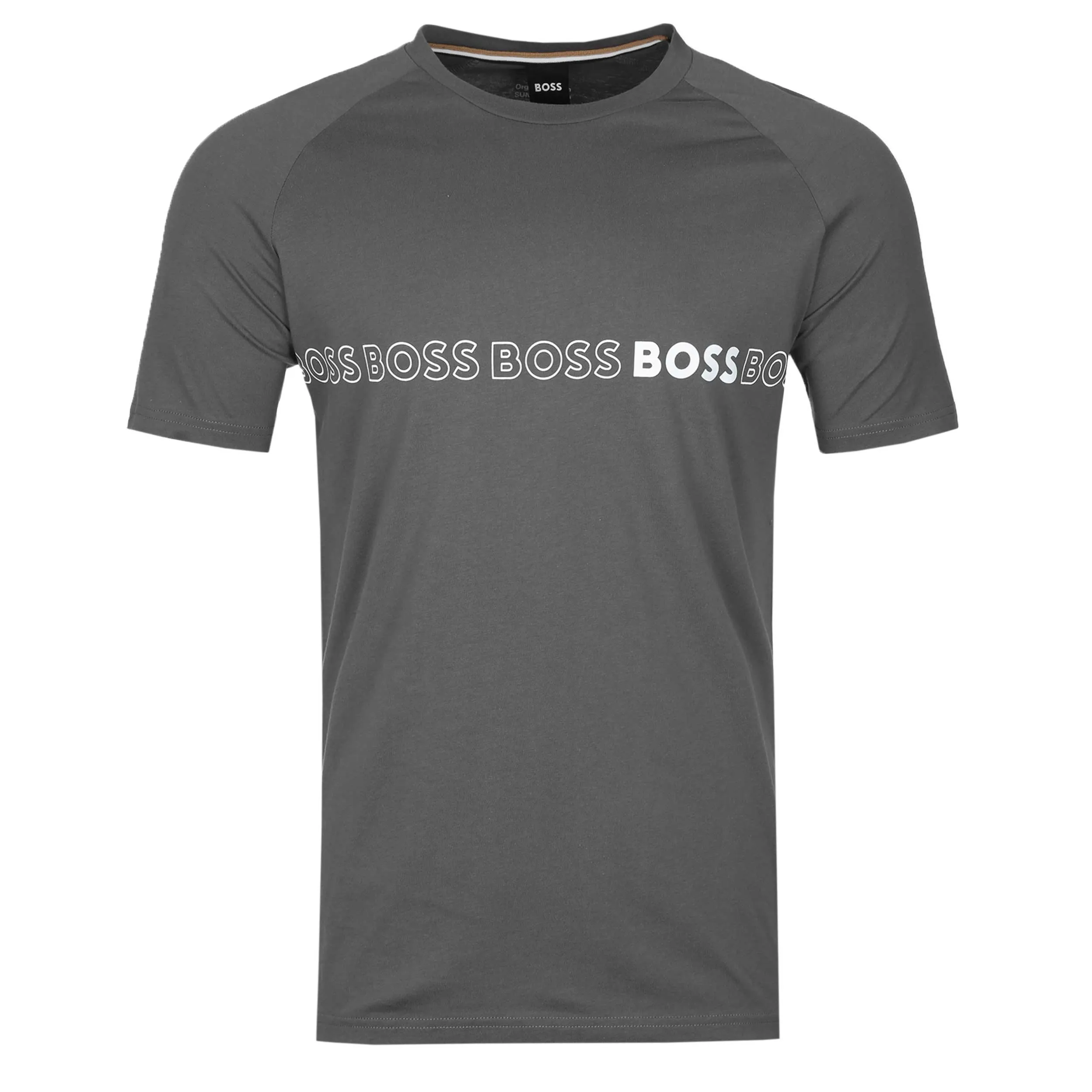 BOSS RN Slim Fit T-Shirt in Dark Grey