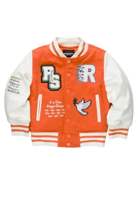 Boys Leaner Orange Bomber Jacket