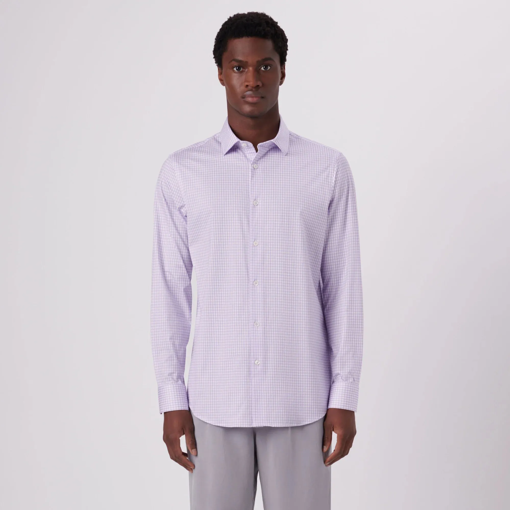 Bugatchi James Gingham Check Print Ooohcotton Shirt