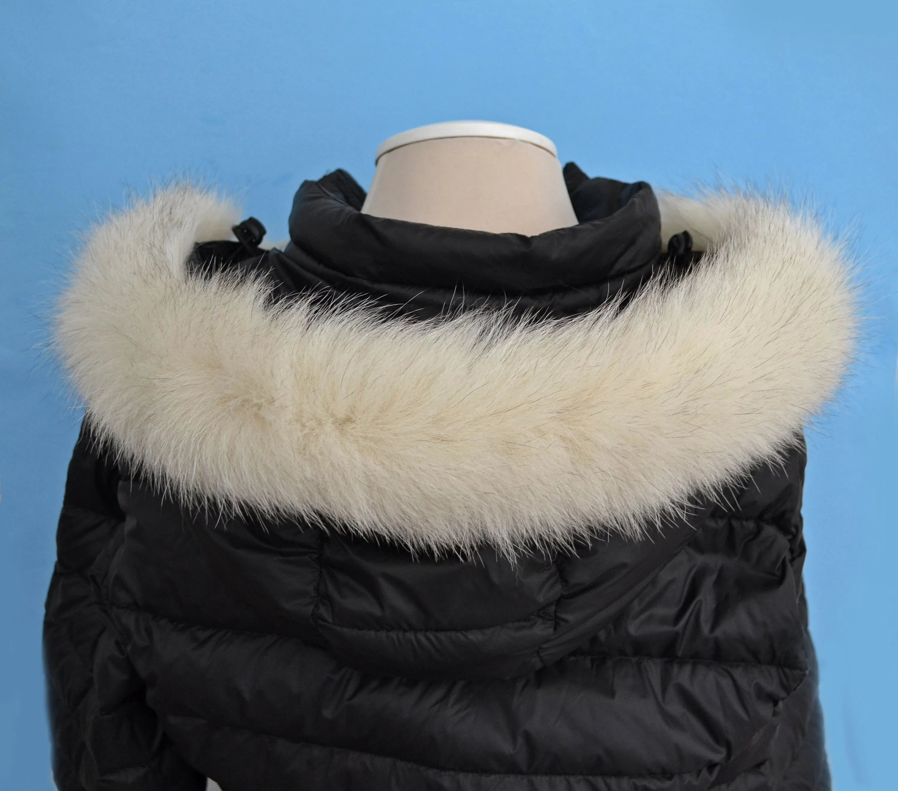 BY ORDER, Real Fox Fur (Tail) Trim Hood, Fur collar trim, Fox Fur Collar, Fur Scarf, Fur Ruff, Fur Hood, Fur stripe, Coat Trim, Ivory