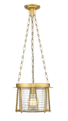 Cape Harbor Pendant One Light Pendant in Rubbed Brass