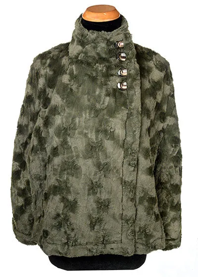 Capelet - Cuddly Faux Fur in Army Green (Two Left!)