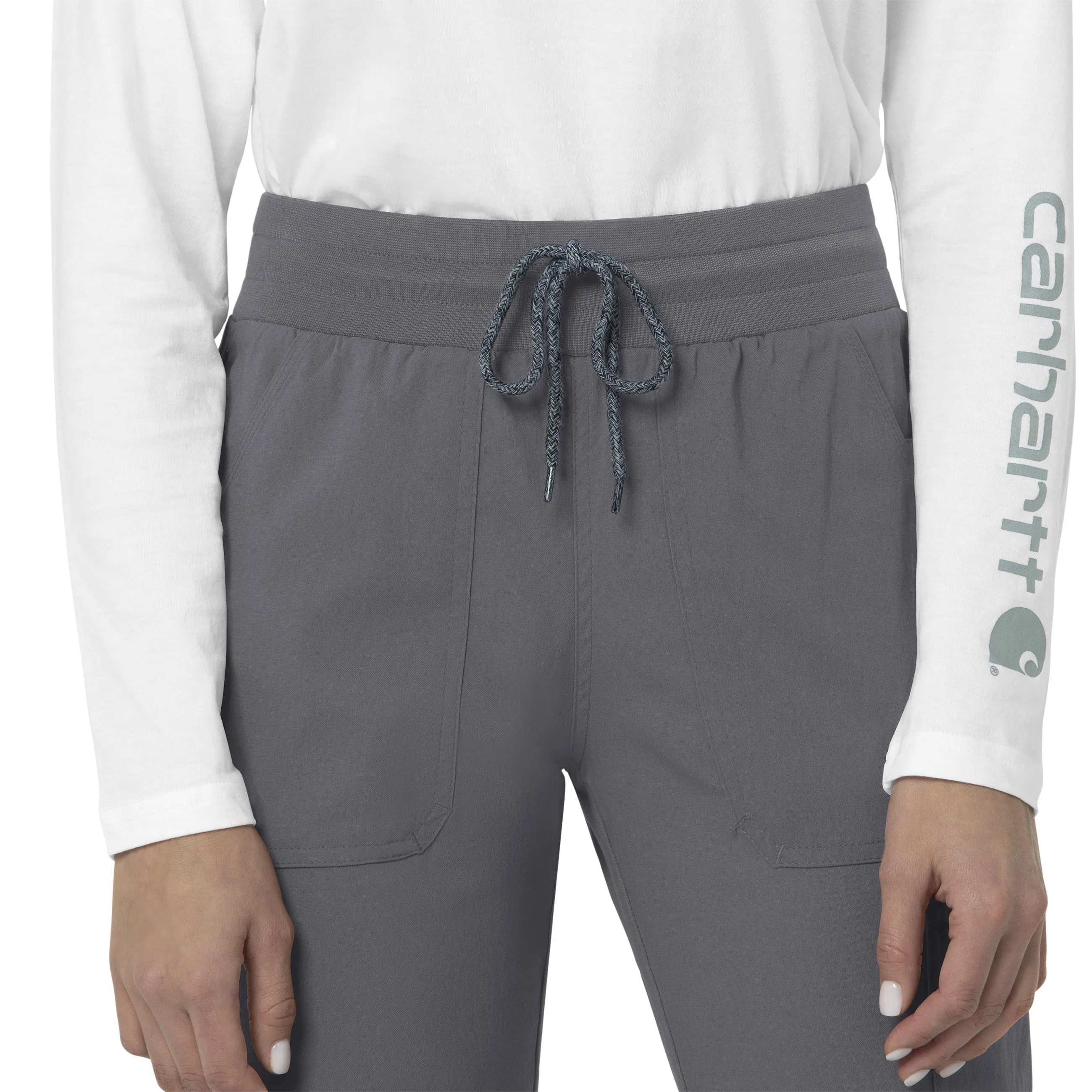 Carhartt Rugged Flex Peak Women's Slim Leg Scrub Pant - Pewter