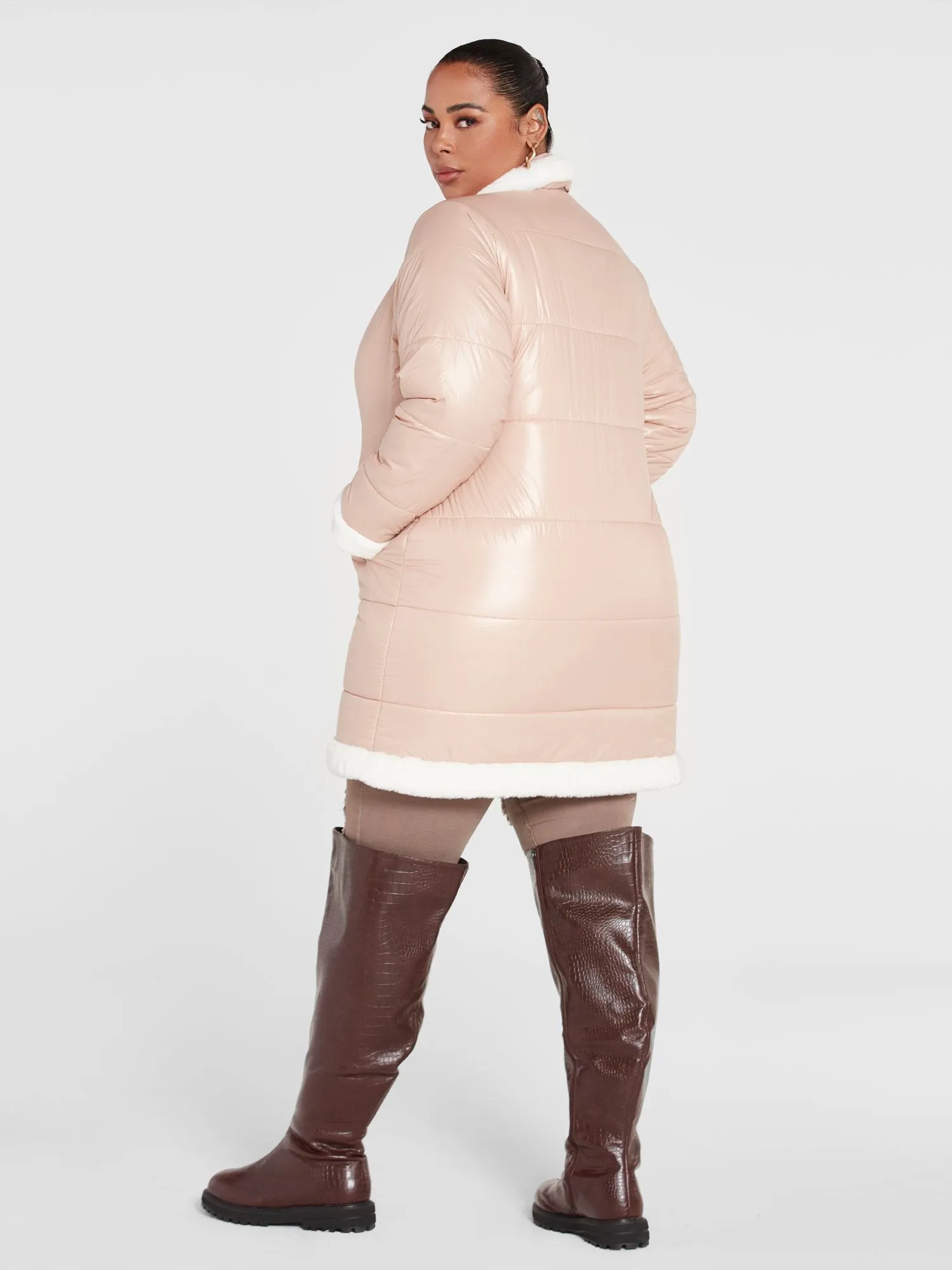 Charlotte Faux Fur Trim Puffer Coat