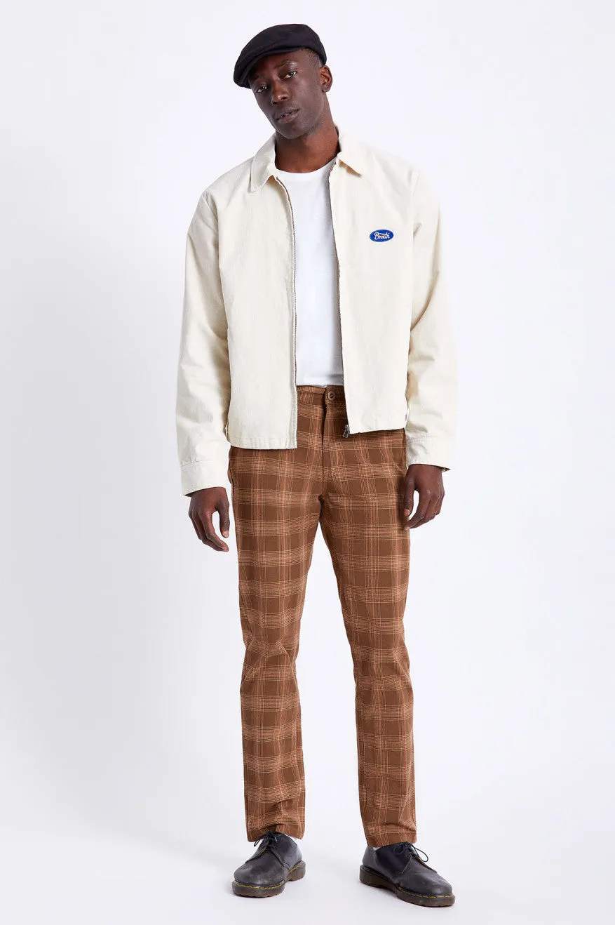 Choice Chino Pant - Washed Brown Plaid