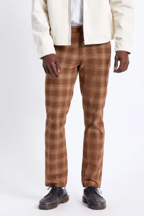 Choice Chino Pant - Washed Brown Plaid