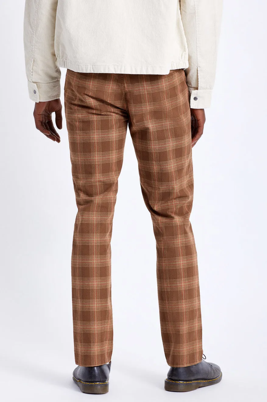 Choice Chino Pant - Washed Brown Plaid