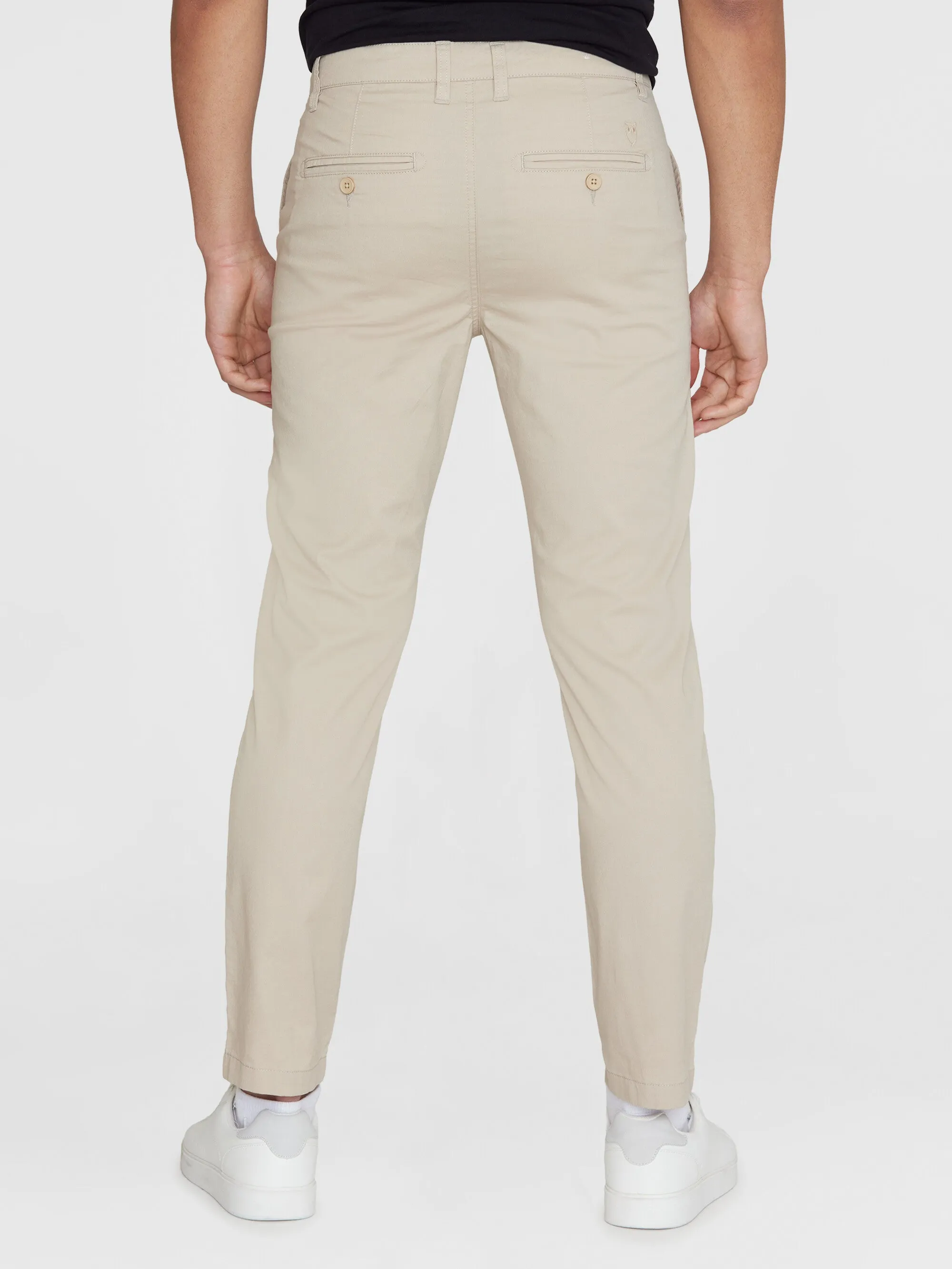 CHUCK regular chino poplin pant - Light feather gray