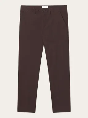 CHUCK regular flannel chino pants - Chocolate Plum