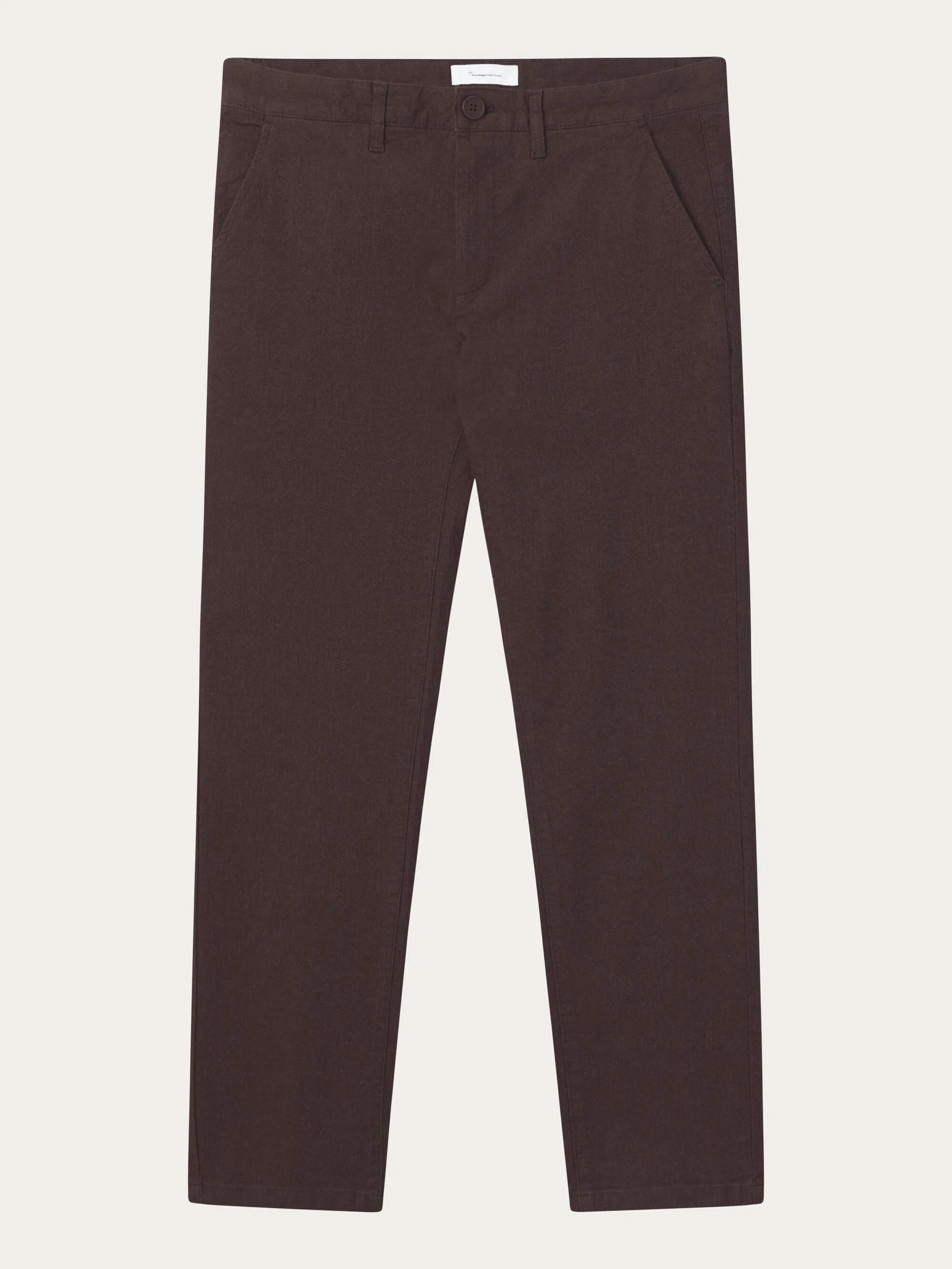 CHUCK regular flannel chino pants - Chocolate Plum