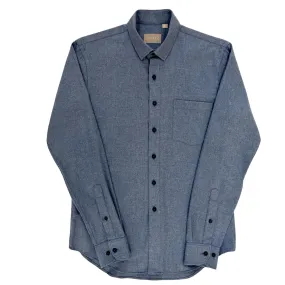 Cornflower Blue Brushed Cotton Twill Shirt