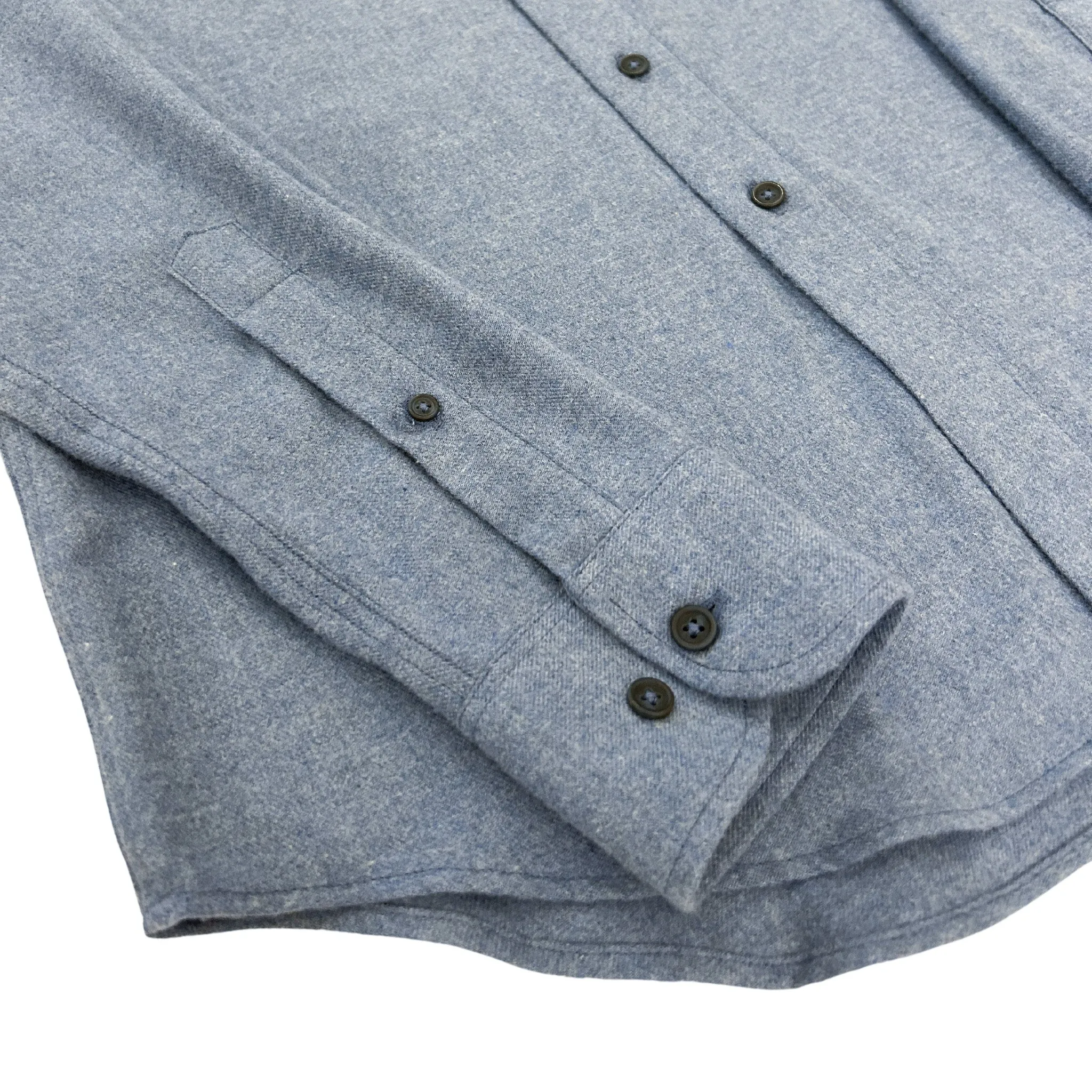 Cornflower Blue Brushed Cotton Twill Shirt