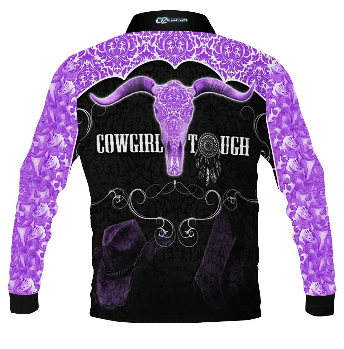 Cowgirl Tough Purple Fishing Shirt - Quick Dry & UV Rated