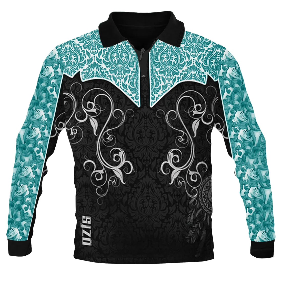 Cowgirl Tough Turquoise Fishing Shirt - Quick Dry & UV Rated