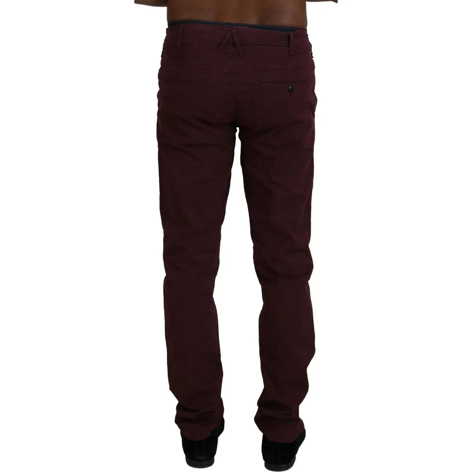 CYCLE Maroon Skinny Fit Cotton Pants