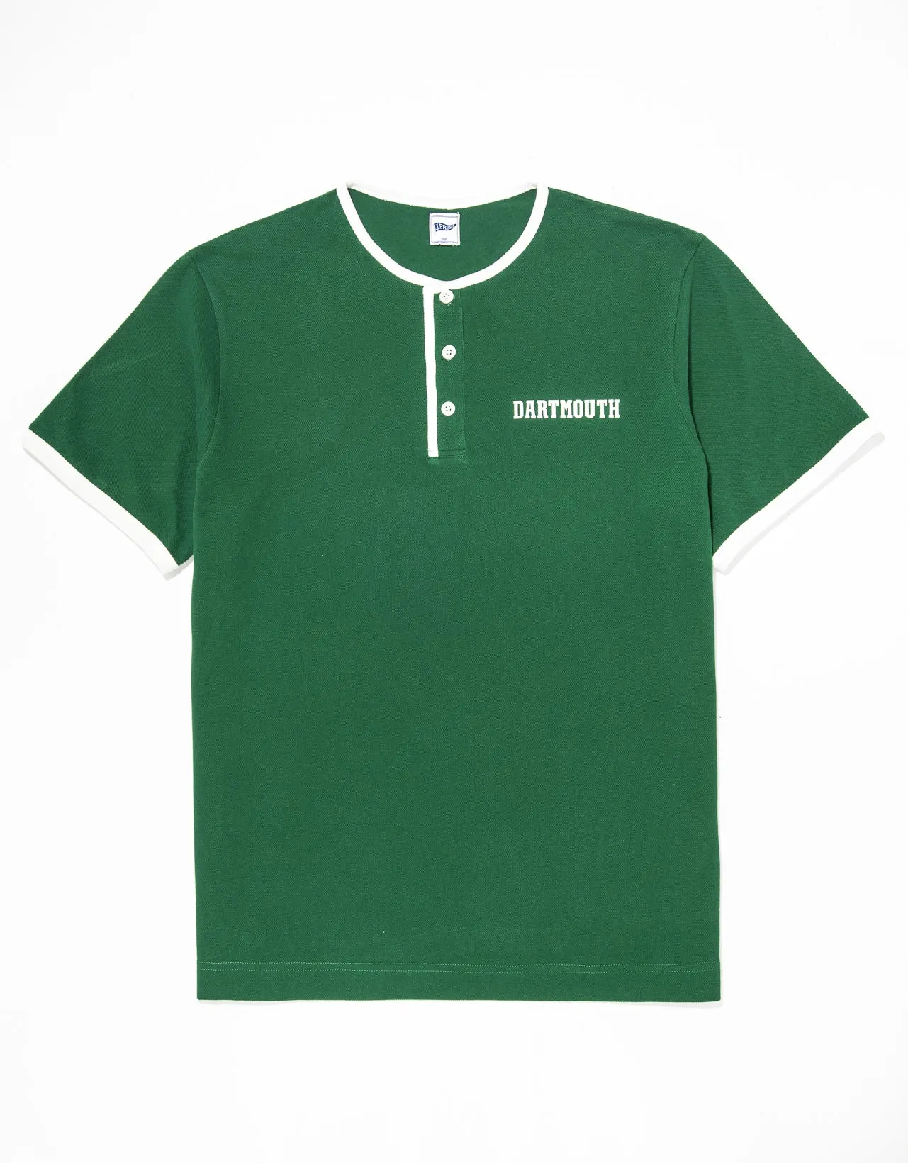 DARTMOUTH PIQUE HENLEY SHIRT - GREEN